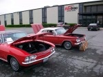 Shirley Menzies's 4 door and Jane Lombardo's 64 Spyder.